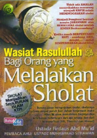 Image of Wasiat Rasulullah Bagi Orang Yang Melalaikan Shalat